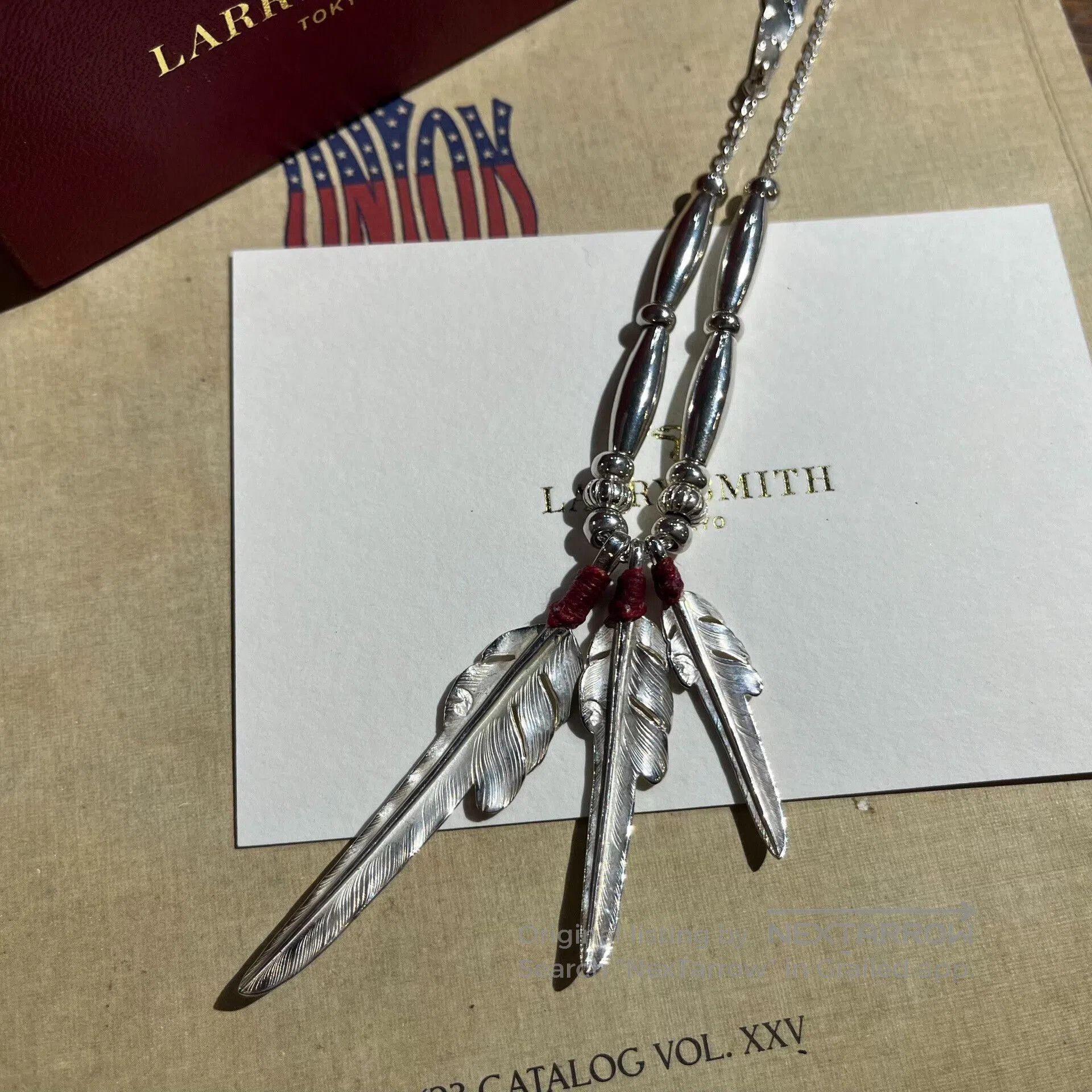 Larry Smith Larry Smith Feather Charm Necklace. Size ONE SIZE - 3 Thumbnail