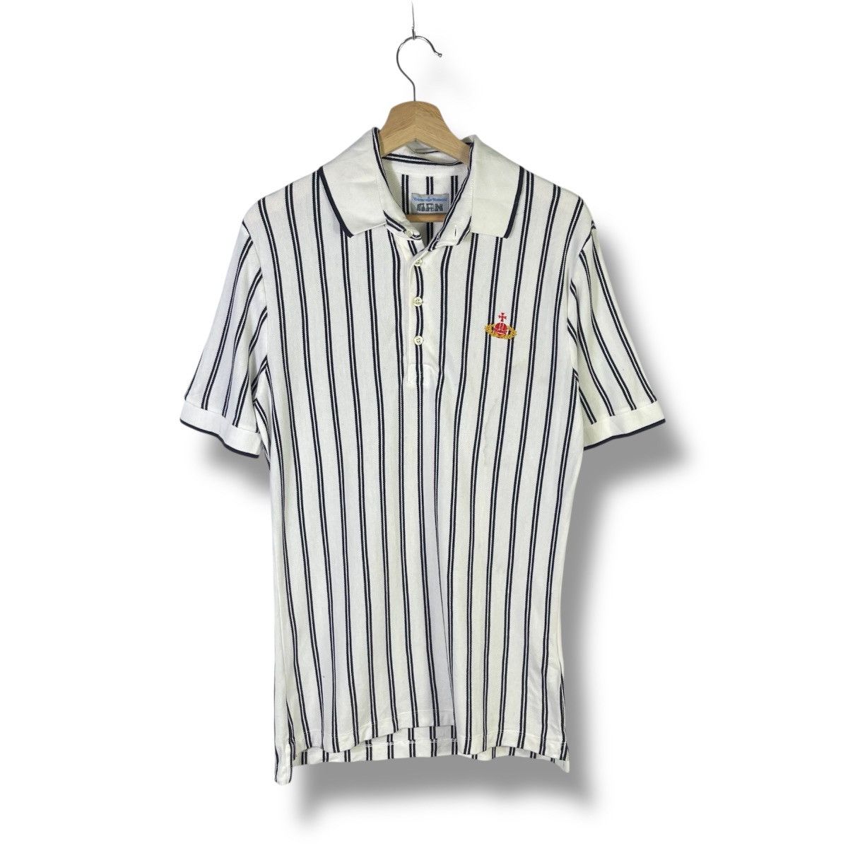 Vivienne Westwood Vivienne Westwood Man Embroidery Stripes Polo Tshirt Size US M / EU 48-50 / 2 - 1 Thumbnail