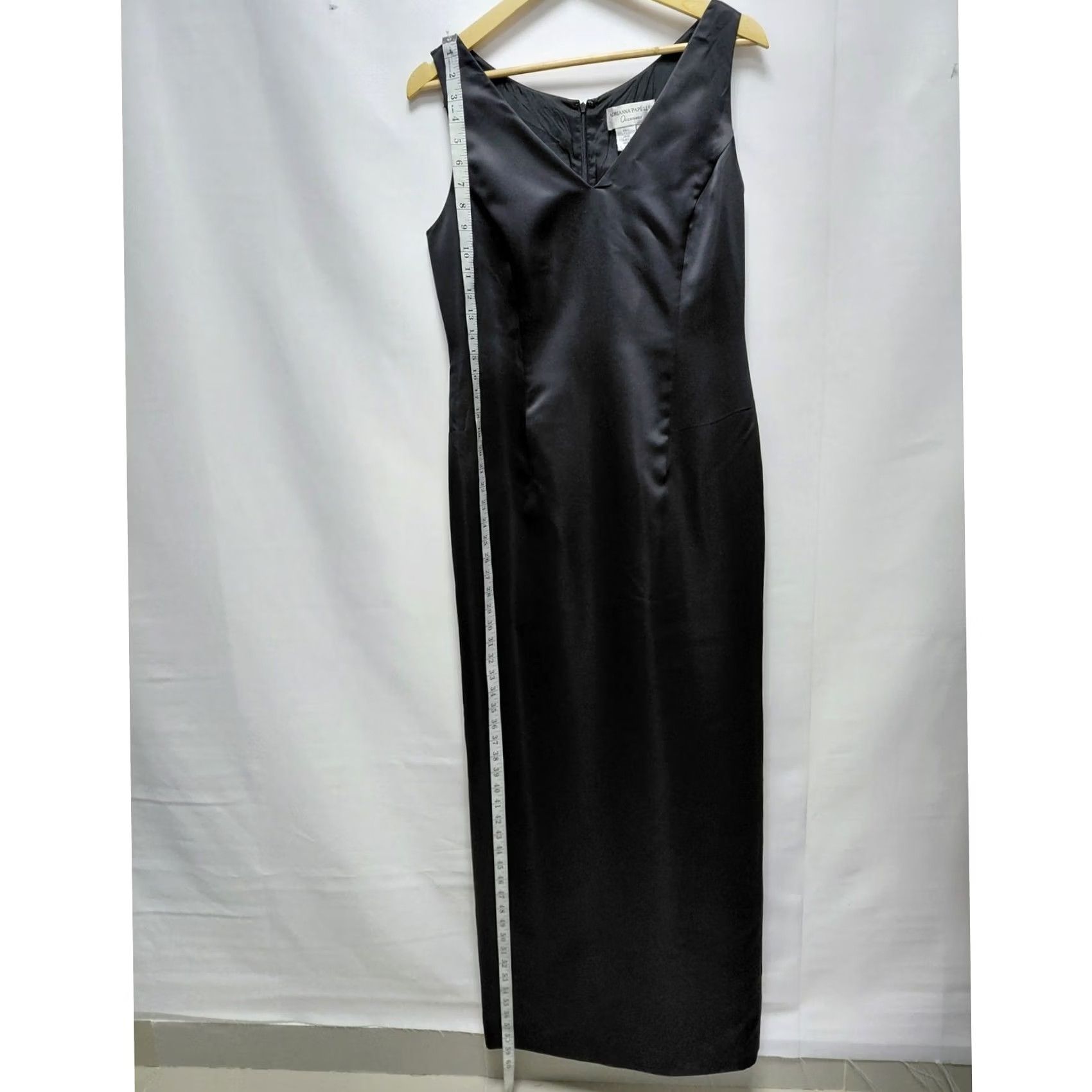 Adrianna Papell ADRIANNA PAPELL Occasions Black Solid Long Dress Size 10 Size L / US 10 / IT 46 - 6 Thumbnail