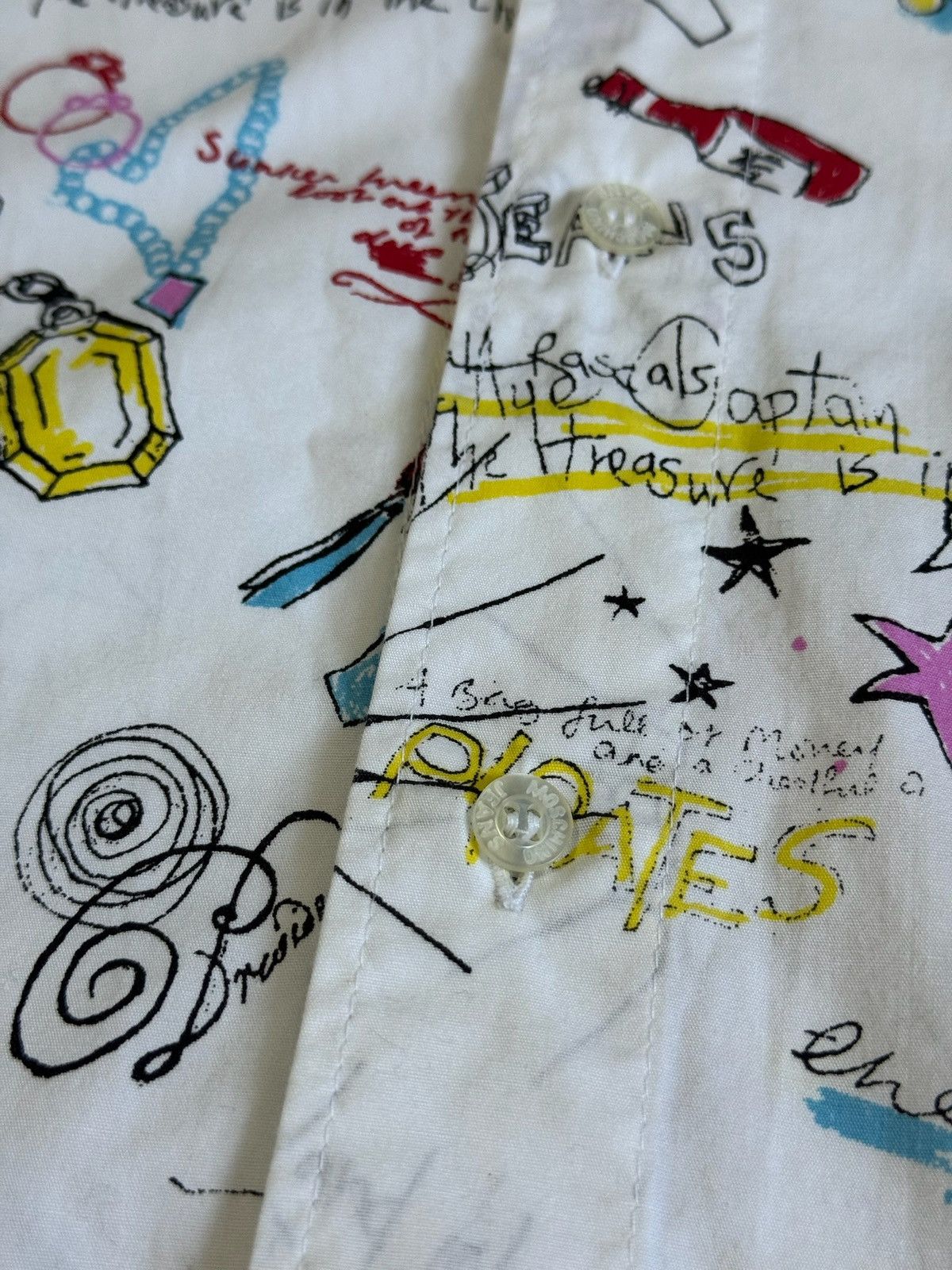 Moschino Moschino Jeans Vintage 90's RARE Captains Map Shirt Size XL Size US XL / EU 56 / 4 - 6 Thumbnail