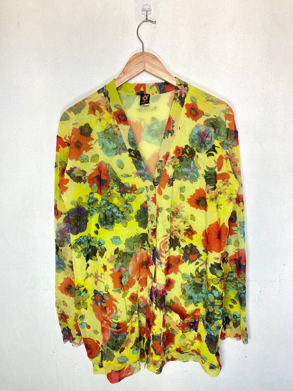 Jean Paul Gaultier Jean Paul Gaultier Soleil Sheer Mesh Buttoned Cardigan Size L / US 10 / IT 46 - 1 Thumbnail