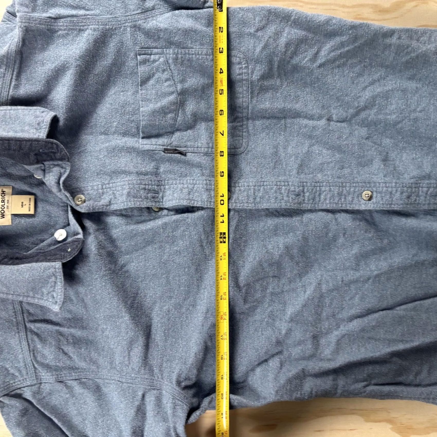 Vintage Woolrich Flannel Shirt Mens L Blue Solid Long Sleeve Button Up Casual Soft Size US L / EU 52-54 / 3 - 4 Thumbnail