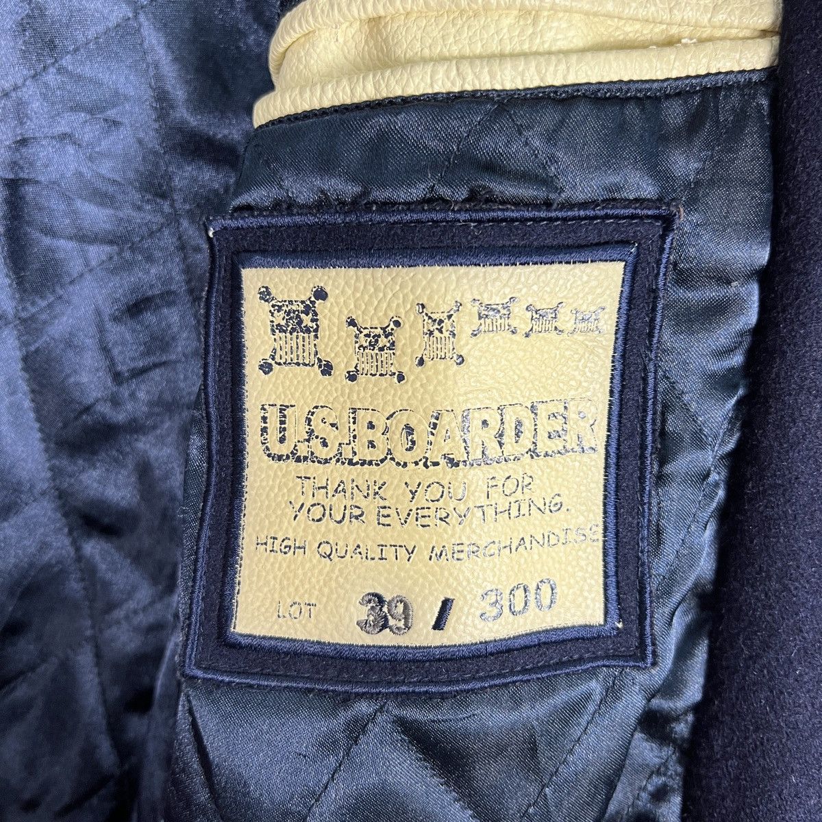 Japanese Brand 🔥 VINTAGE US BOARDER VARSITY BOMBER JACKET Size US L / EU 52-54 / 3 - 18 Thumbnail