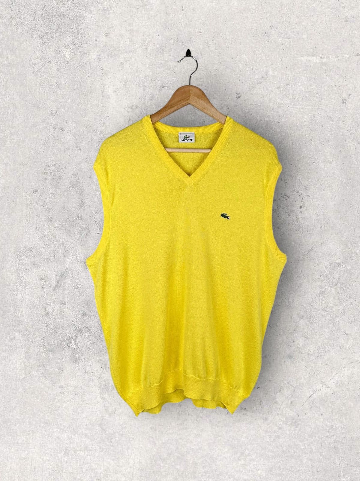 Lacoste 90s Vintage Lacoste Knit Vest Sweater Size US XL / EU 56 / 4 - 1 Thumbnail