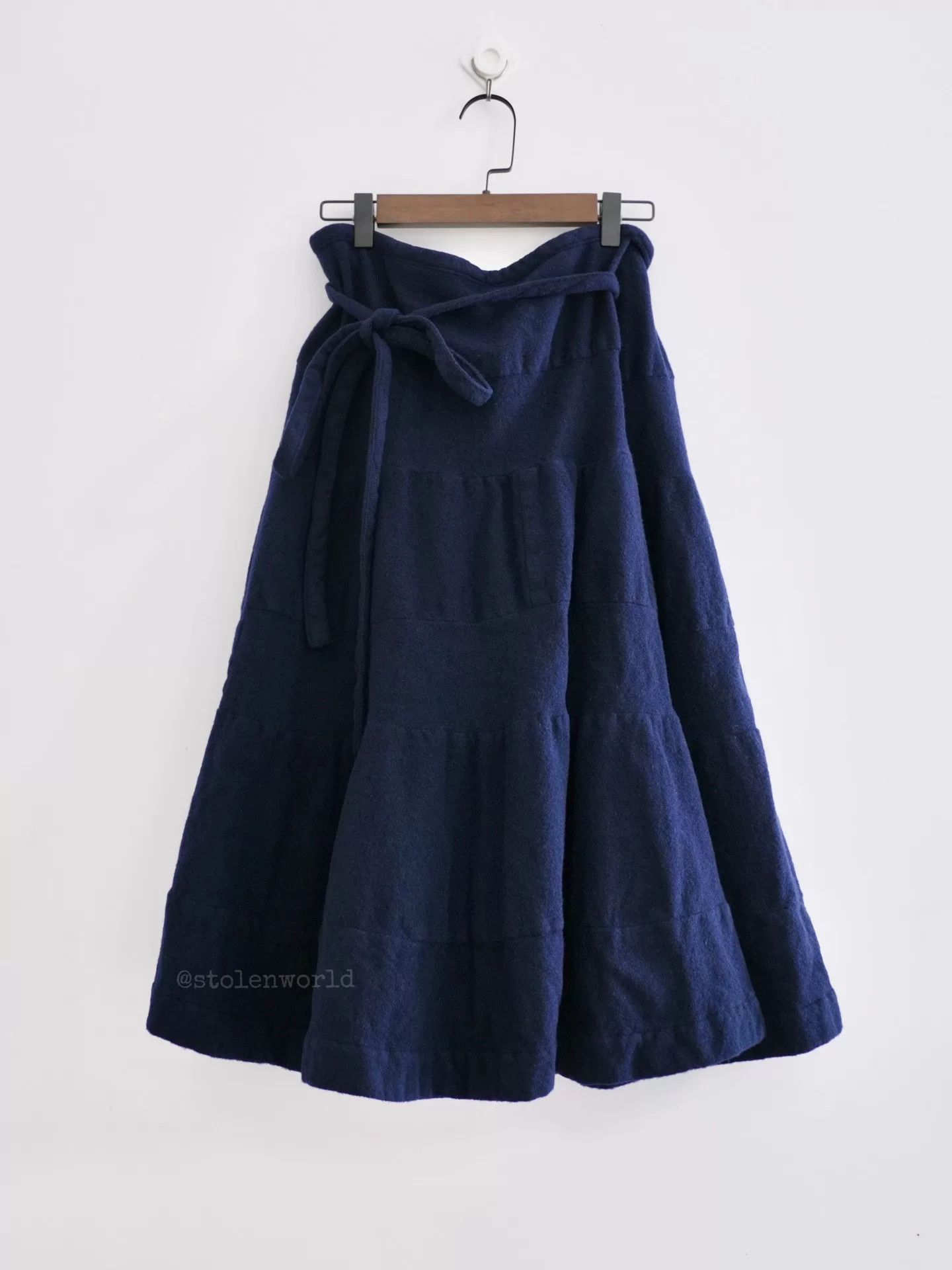 Comme des Garcons warm navy blue tiered cake skirt Size 24" / US 00 / IT 34 - 1 Thumbnail