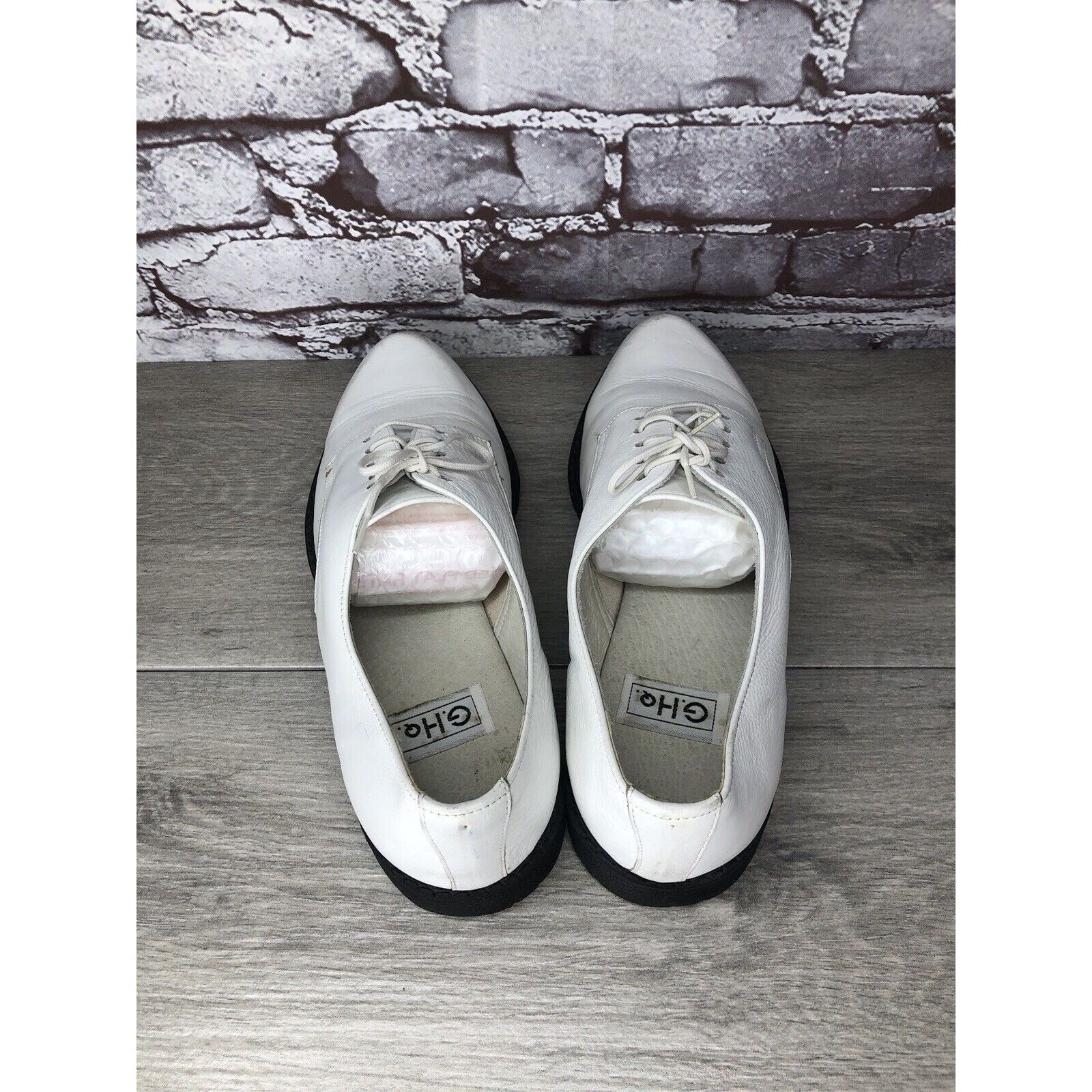 Other Banana Blues USA G.H.Q White Leather Plain Oxfords Shoes Men Size US 9.5 / EU 42-43 - 5 Thumbnail