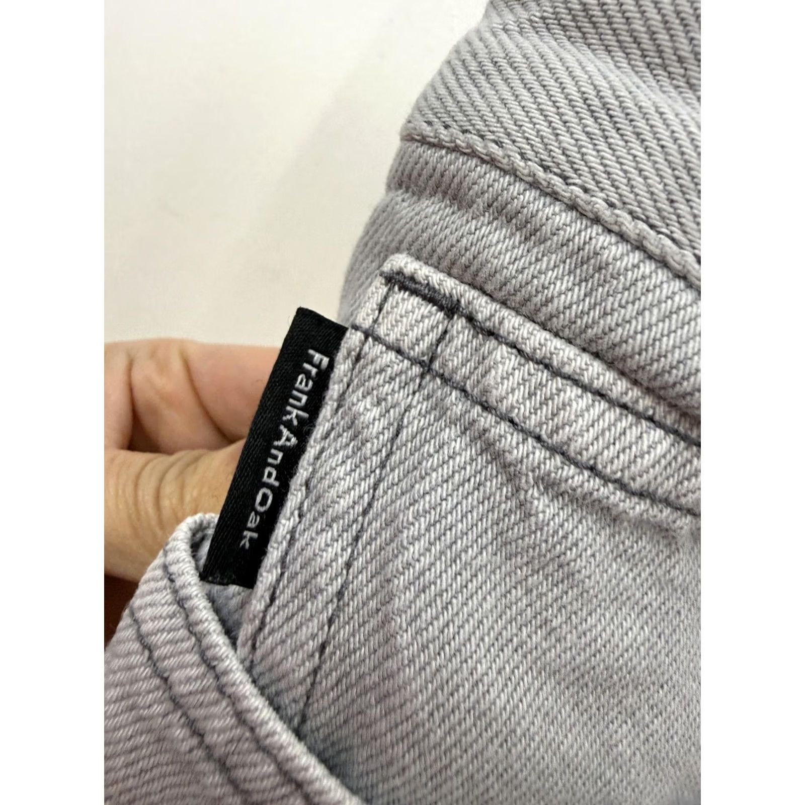 Denime Frank & Oak Jeans Mens 31x30 Gray Slim Straight Denim Light Wash Pants Size US 31 - 3 Thumbnail