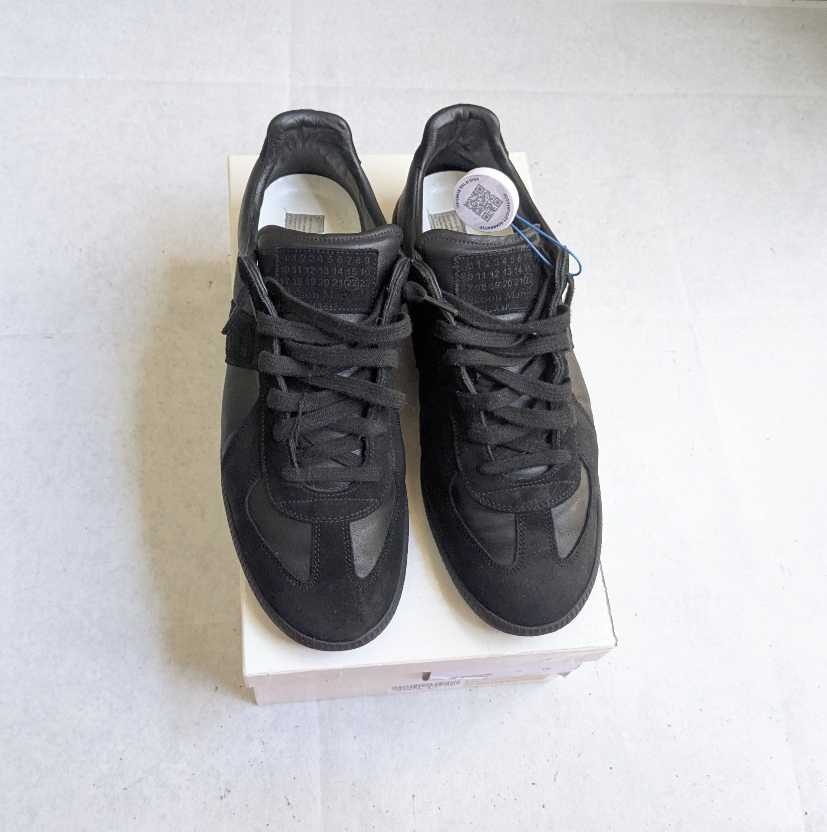 Maison Margiela GAT Replica Black 11.5 44.5 Low Tops