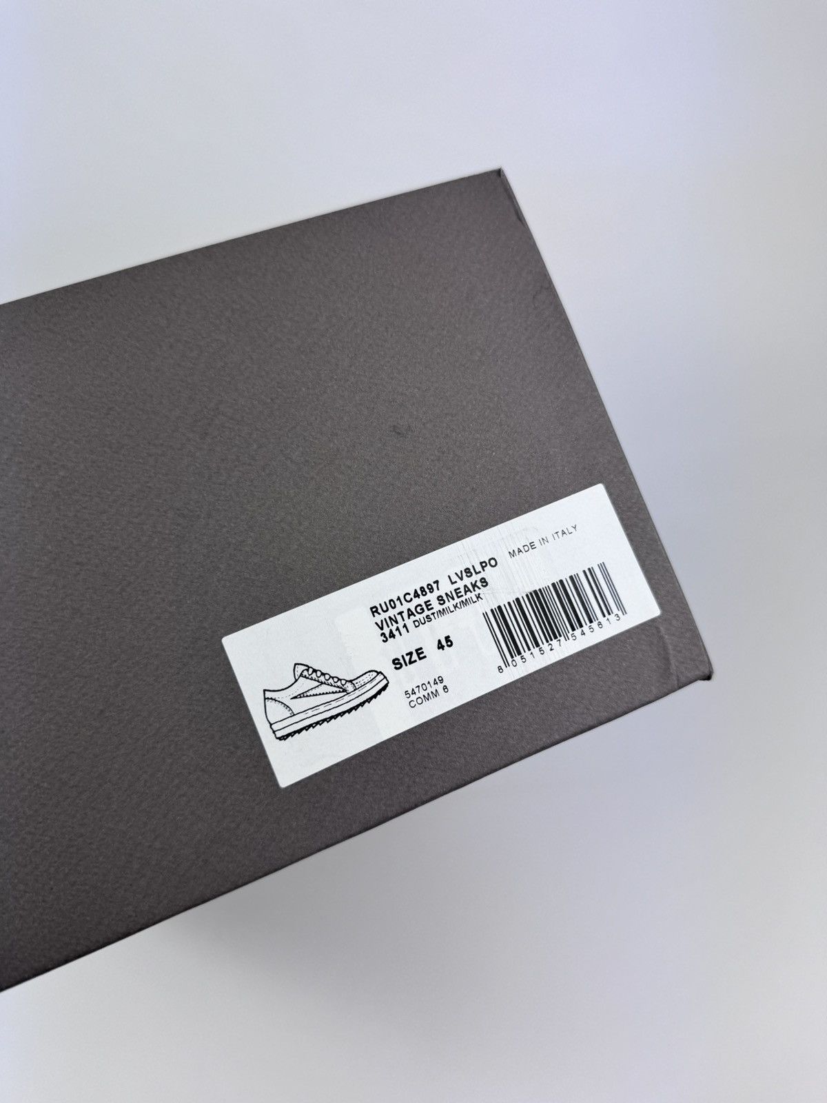Rick Owens DUST MILK SUEDE VINTAGE SNEAKERS Size US 12 / EU 45 - 11 Thumbnail
