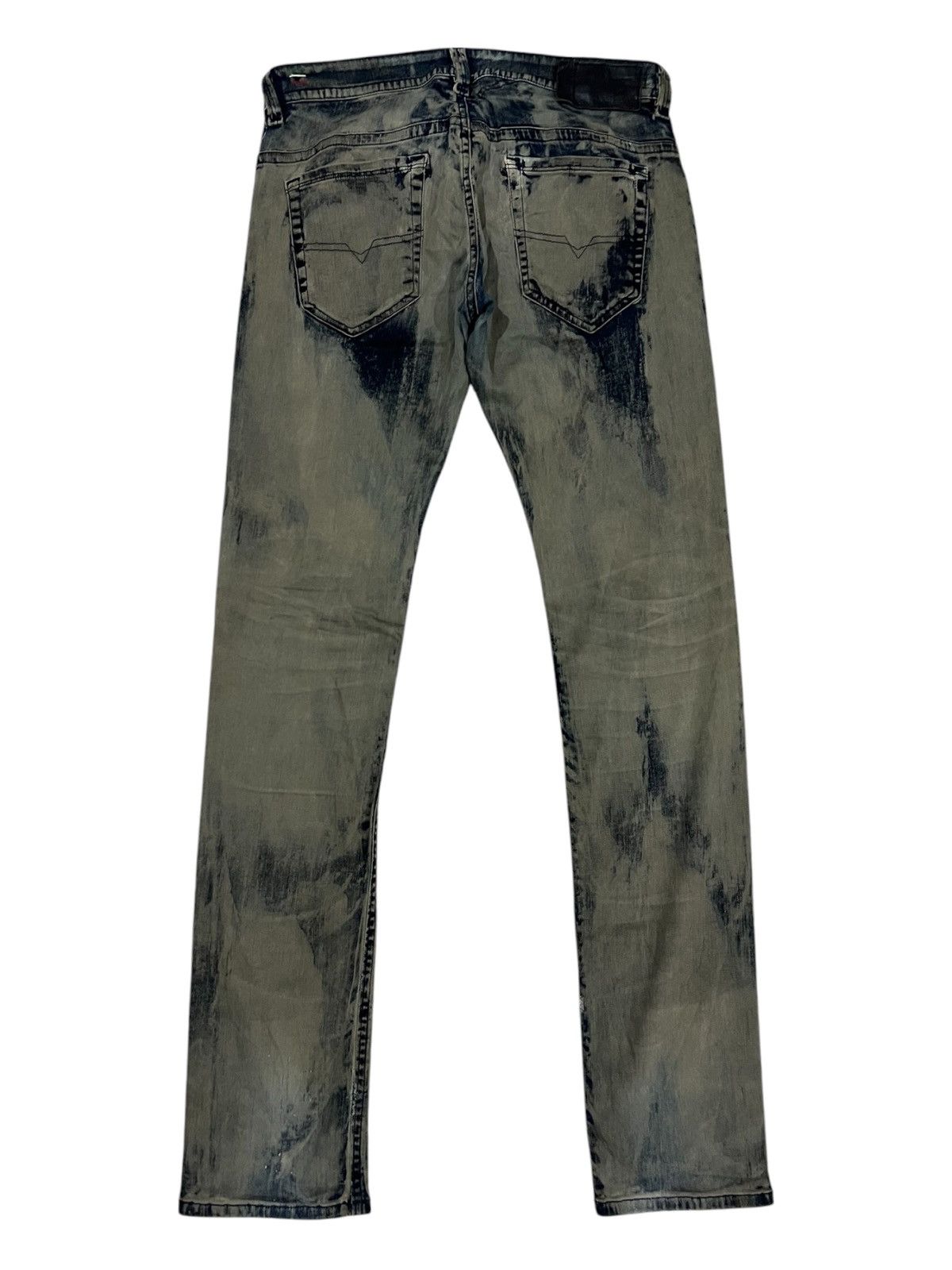 Diesel 🇮🇹 Thavar Mud Wash Distressed Stag Denim Jeans Slim