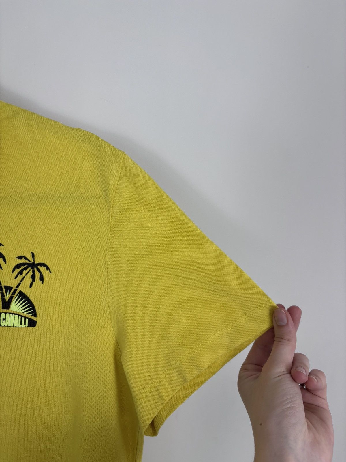 Just Cavalli Just Cavalli Beachwear Men’s Yellow Short Sleeve Polo Shirt Size US L / EU 52-54 / 3 - 6 Thumbnail