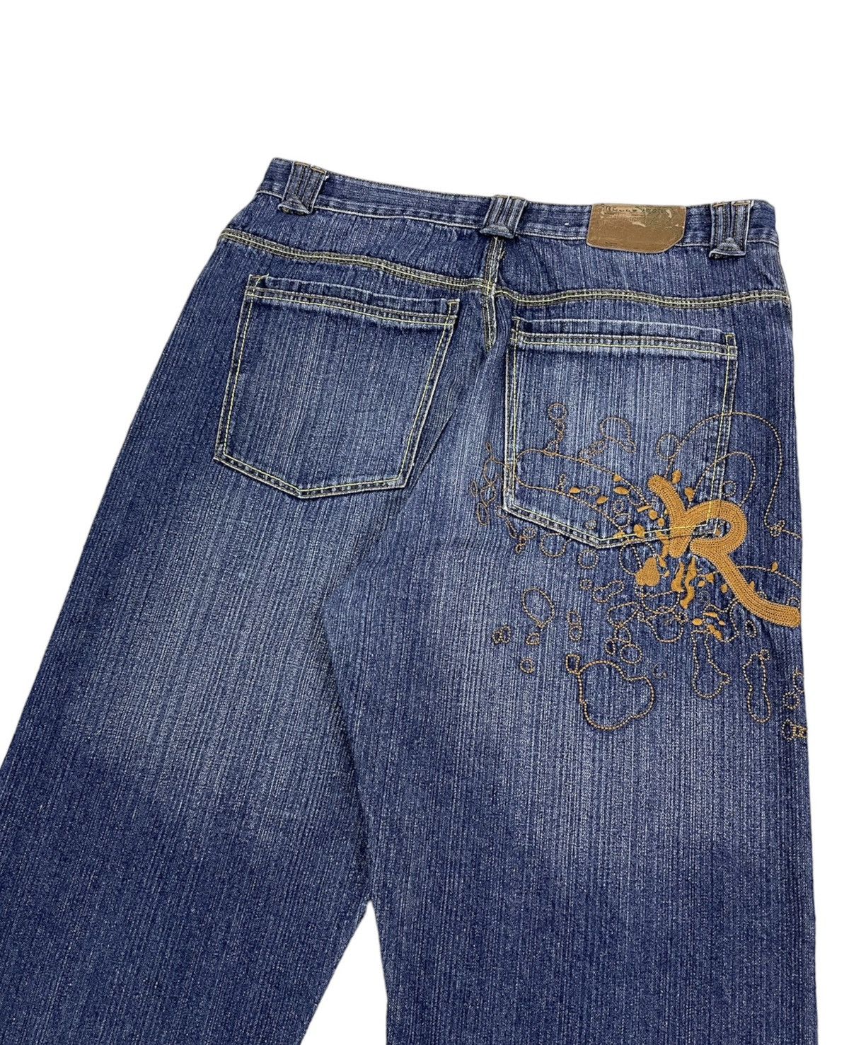 image of Jnco x Rocawear Vintage Rocawear Baggy Jeans Embroidery Logo in Blue, Men's (Size 38)