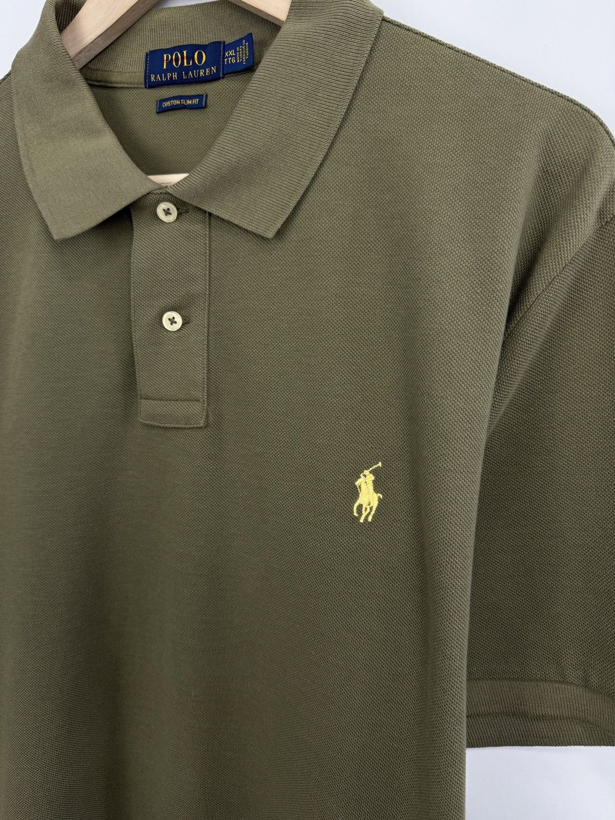 Polo Ralph Lauren 🇺🇸 Polo Ralph Lauren Custom Slim Fit Polo T-Shirt Rare Retro Size US XXL / EU 58 / 5 - 6 Thumbnail