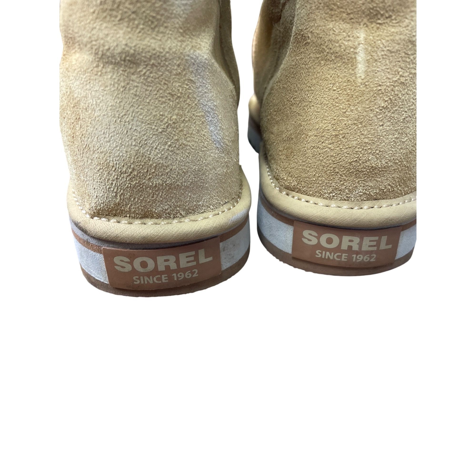 SOREL Sorel womans tan gray suede lined winter fall mid calf boots Size US 9 / IT 39 - 12 Thumbnail