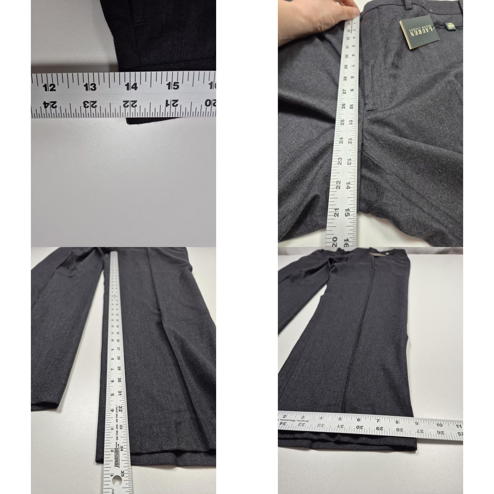 Ralph Lauren Lauren Ralph Lauren Dress Pants Mens 44 Waist 44x34 Gray Wool Straight Zip Front Pockets Vintage No Size US 44 / EU 60 - 8 Thumbnail