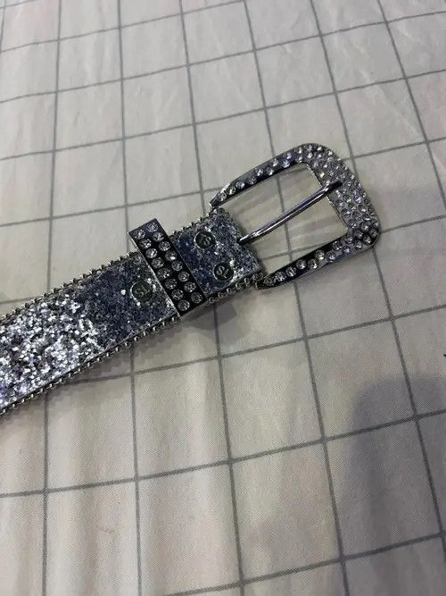 Other Gorgeous Rhinestone Studded PU Leather Belt Size ONE SIZE - 3 Thumbnail