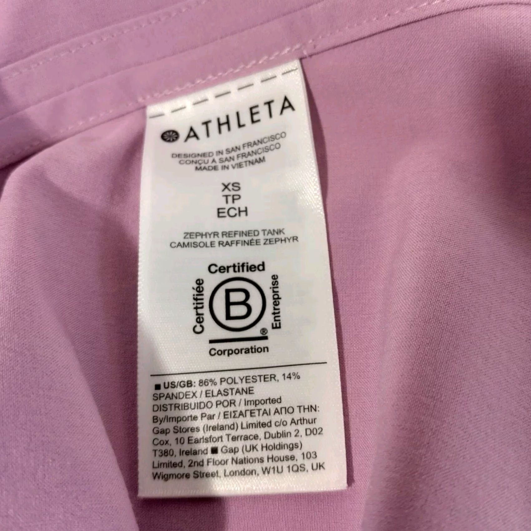Athleta Athleta Zephyr Refined Tank Top Shirt Women XS Purple Mauve Sleeveless Round Neck Pullover Wide Strap Activewear Camisole Size XS / US 0-2 / IT 36-38 - 7 Thumbnail