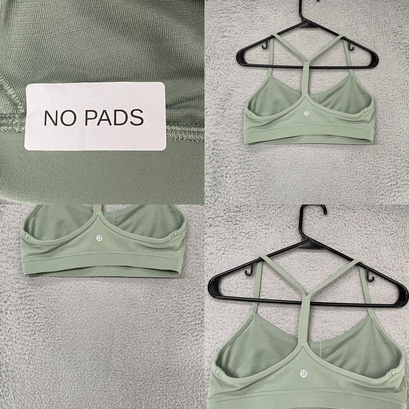 Lululemon Lululemon Power Y Bra Womens 10 Sage Green Racerback No Pads Yoga Gym Workout Shirt Size ONE SIZE - 8 Thumbnail