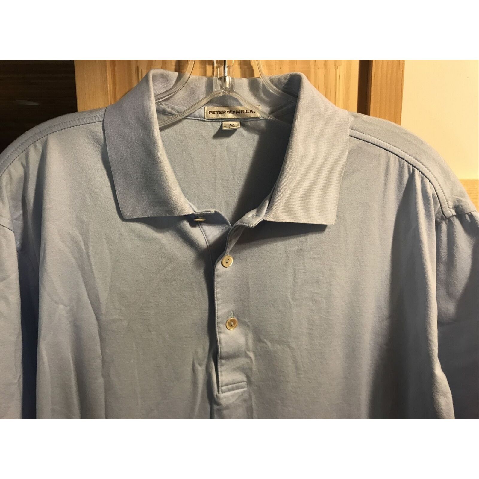 Peter Millar PETER MILLAR Men’s M Indigo Blue Polo Shirt Golf Cotton Size US M / EU 48-50 / 2 - 7 Thumbnail