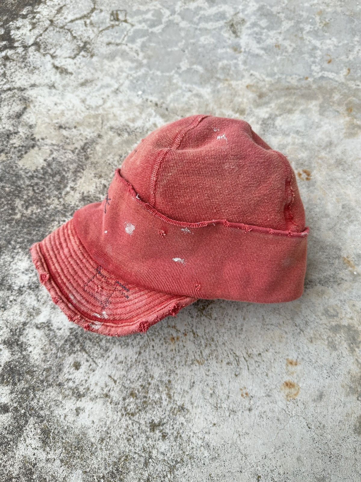 Kapital Conductor Soft Brim Beanie Visor Distressed weathered hat Size ONE SIZE - 2 Thumbnail