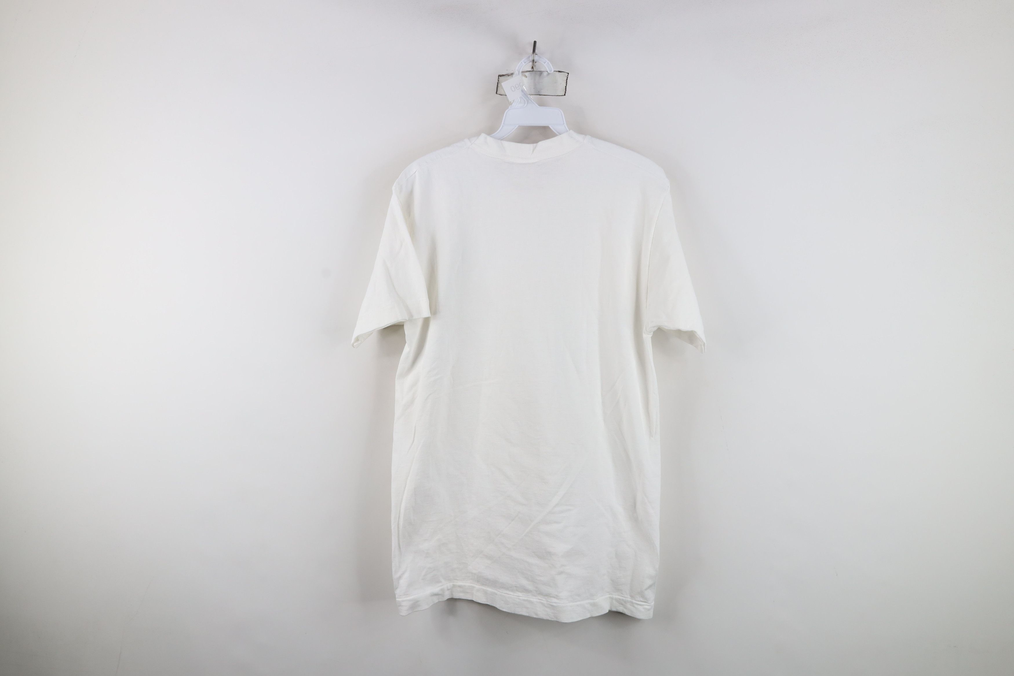 Vintage Vintage 90s Streetwear Heavyweight Cotton T-Shirt White USA Size US M / EU 48-50 / 2 - 7 Thumbnail