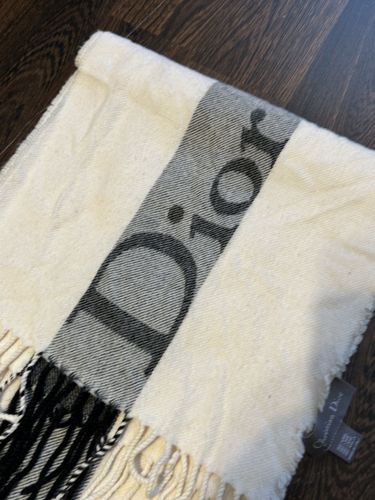Dior Dior monogram wool scarf white beige rare Size ONE SIZE - 2 Thumbnail