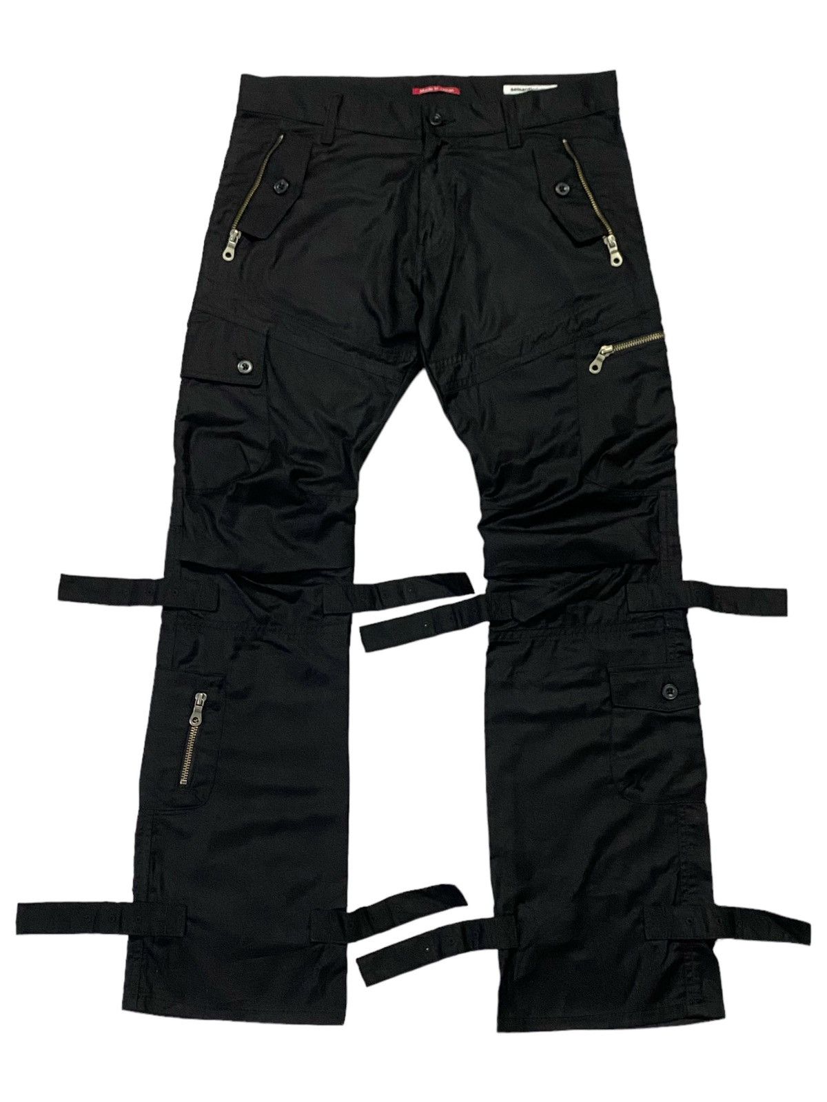 If Six Was Nine × Japanese Brand × semanticdesign Rare🔥Semantic Design Shiny MultiPocket Bondage Pants Size US 31 - 2 Thumbnail