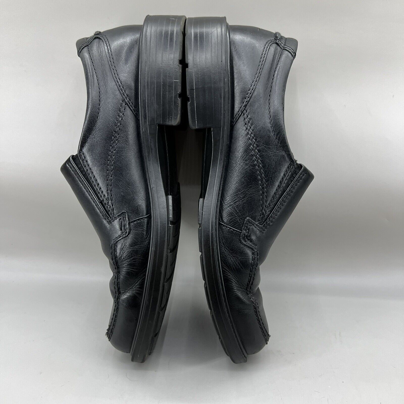 Ecco ECCO Helsinki Men Size 10.5 Shoes Black Leather Slip-On Bike Size US 10.5 / EU 43-44 - 6 Thumbnail