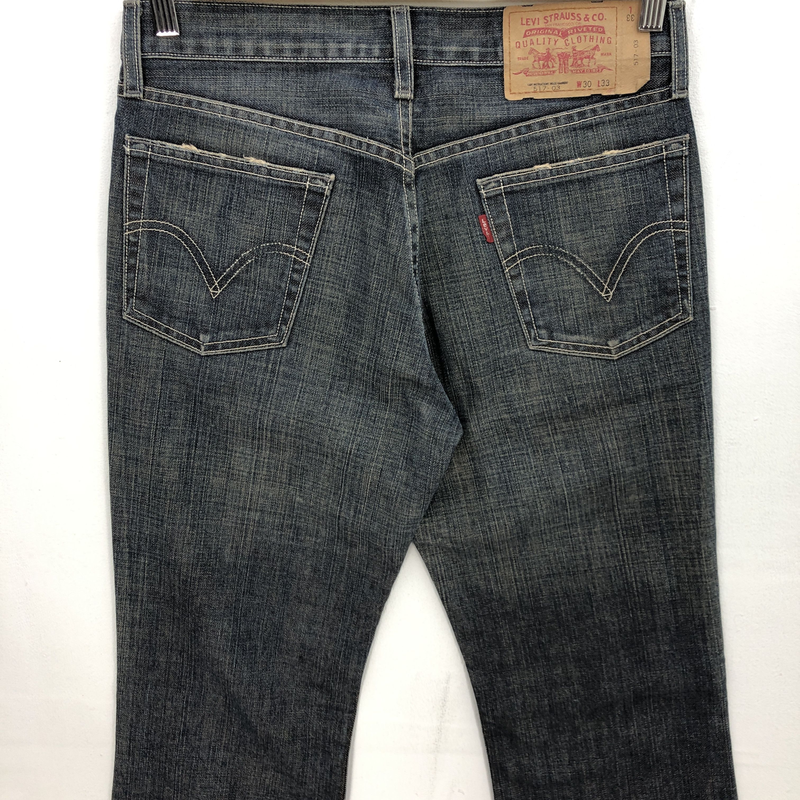 Levi's Vintage Levis Jeans Levi's 517 Flare Denim Boot Cut Pants Size 30" / US 8 / IT 44 - 4 Thumbnail