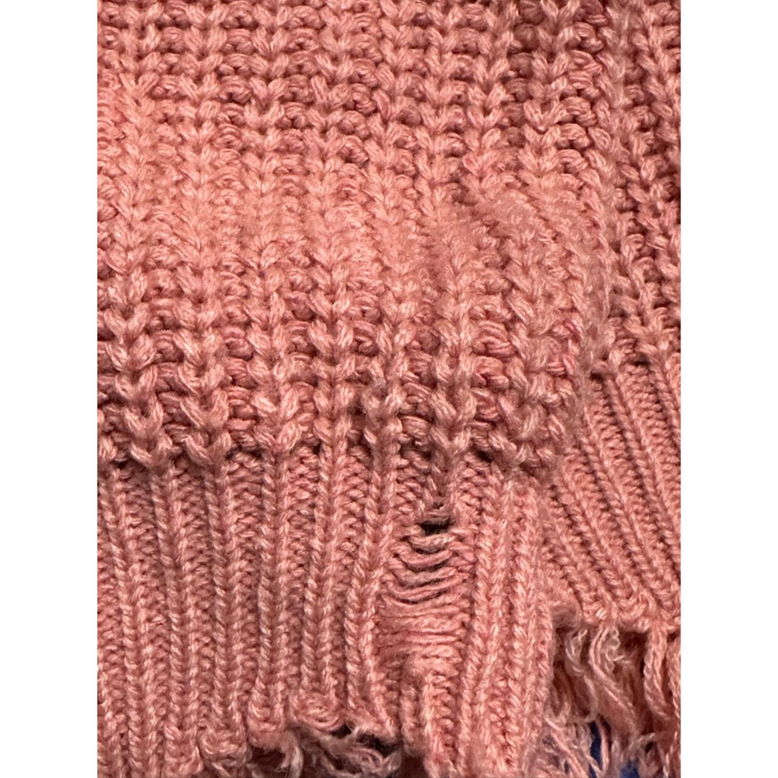 Other Zaful Cropped Sweater Distressed Frayed Orangepink/Coral XL Size XL / US 12-14 / IT 48-50 - 10 Thumbnail
