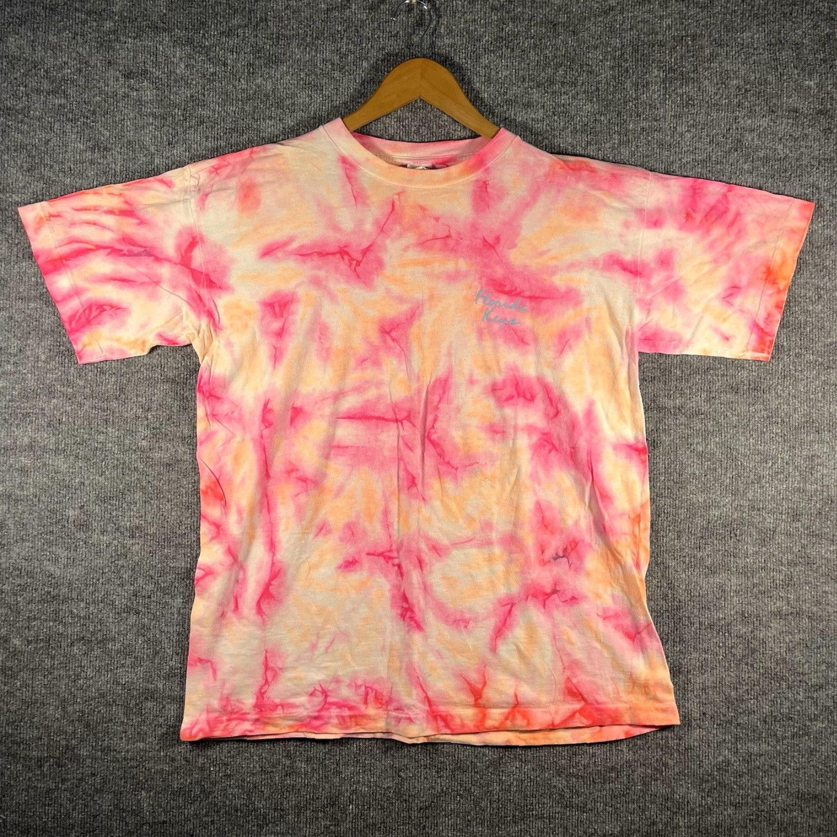 Vintage VINTAGE Key West Florida T-Shirt XL Pink Tie Dye Short Sleeve Mens 80s Souvenir Size US XL / EU 56 / 4 - 2 Thumbnail