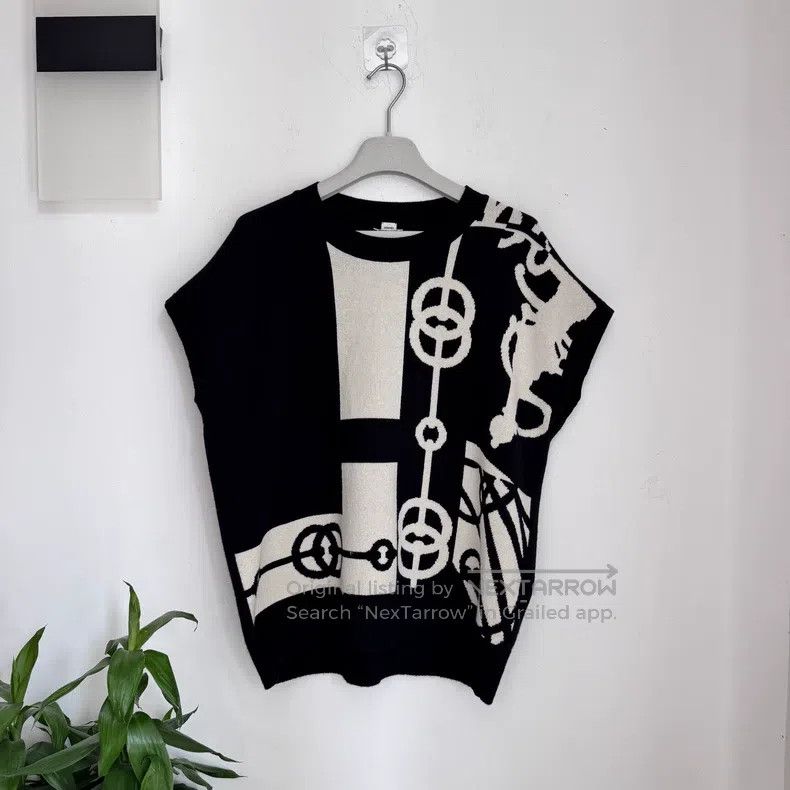 Hermes Hermes Black and White Knit Sweater Size XS / US 0-2 / IT 36-38 - 2 Thumbnail
