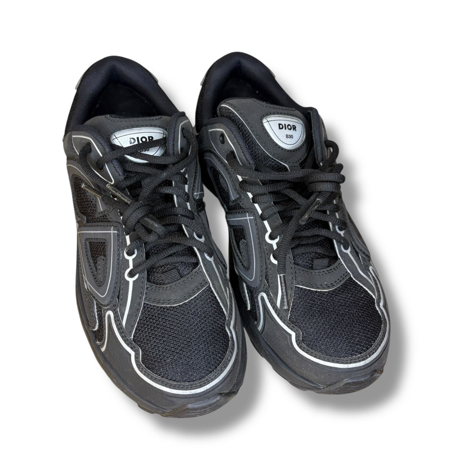 Dior Dior B30 Black Reflective Sneakers | Size 41 (8US) Size US 8 / EU 41 - 3 Thumbnail