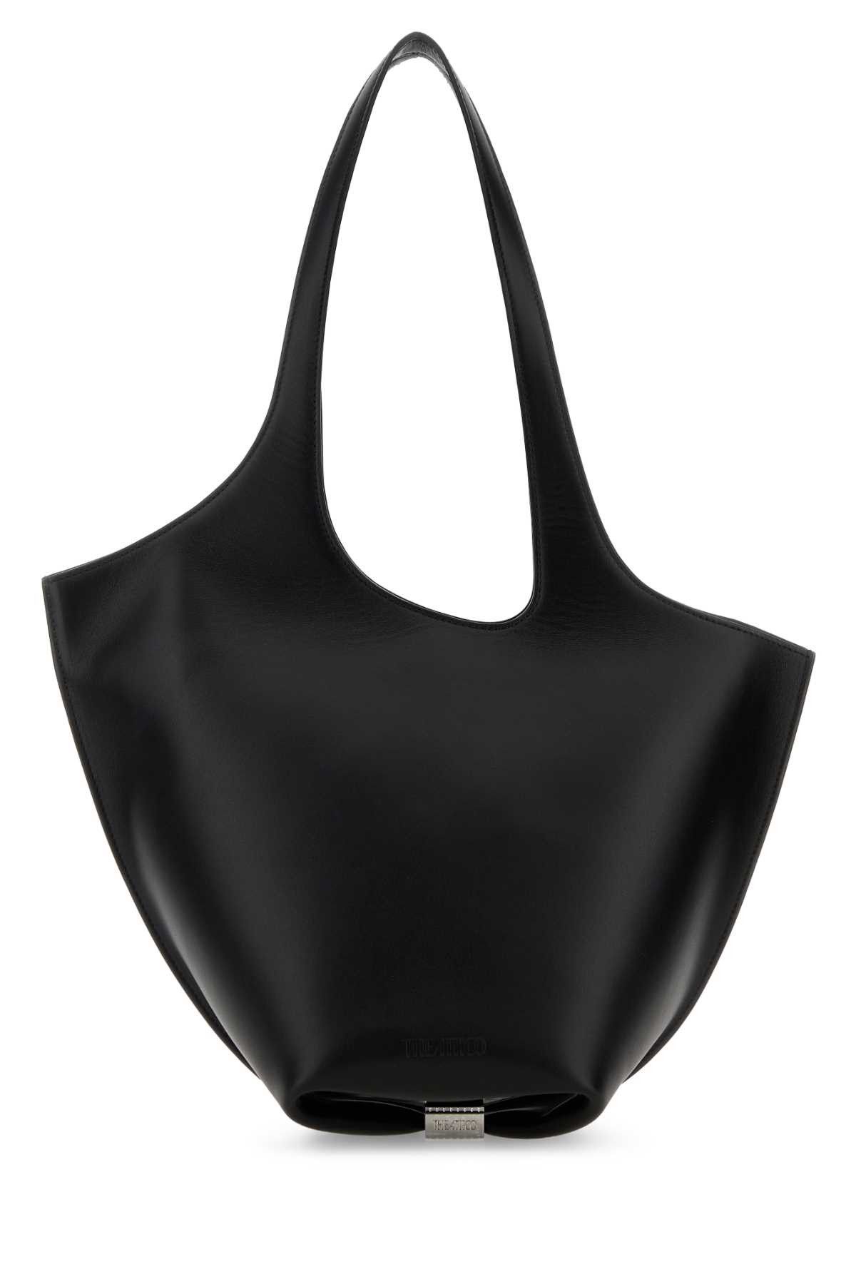The Attico Black Leather Medium La Scoop Shoulder Bag Size ONE SIZE - 1 Thumbnail