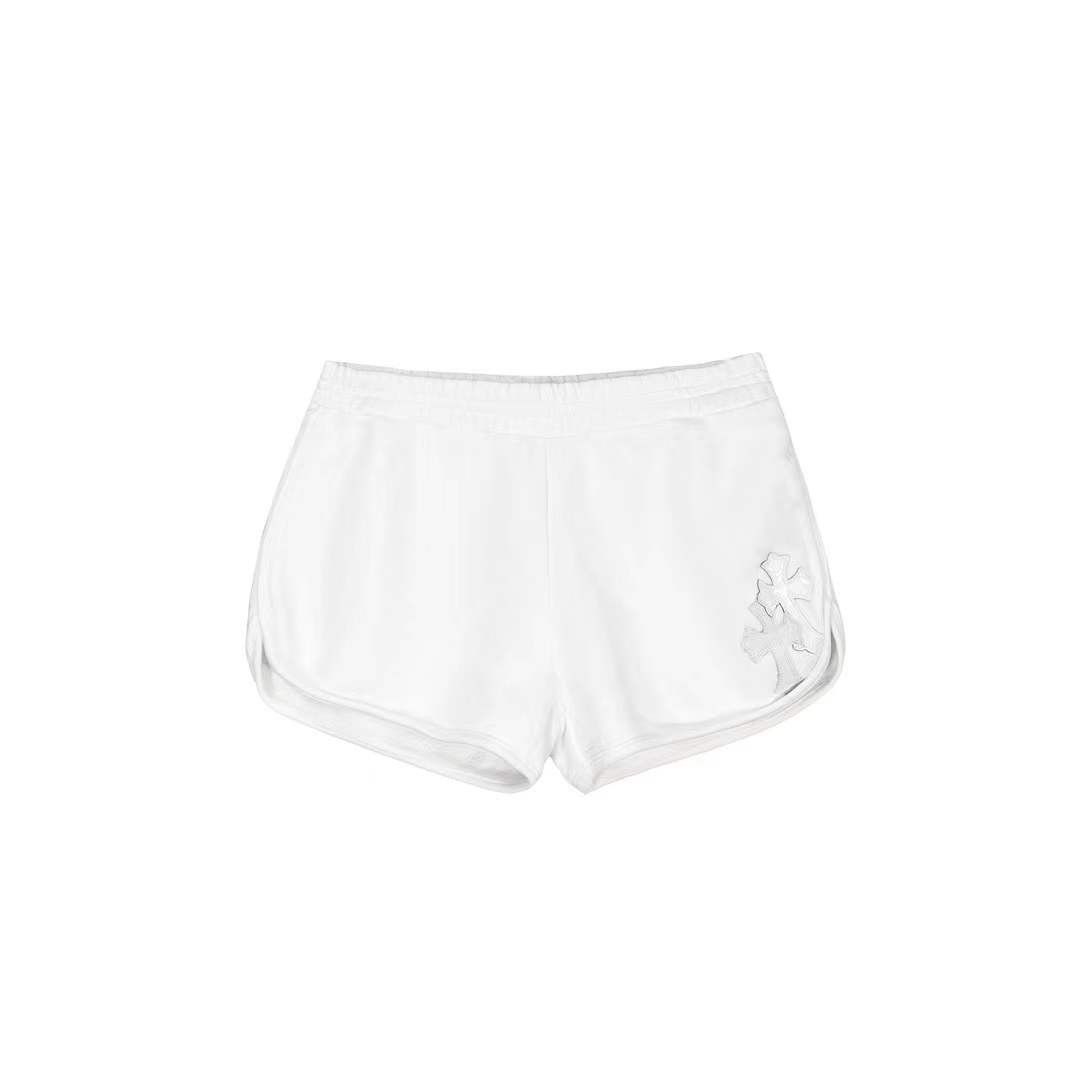 Chrome Hearts Chrome Hearts White Patent Leather Cross Shorts Size 25" / US 0 / IT 36 - 2 Thumbnail