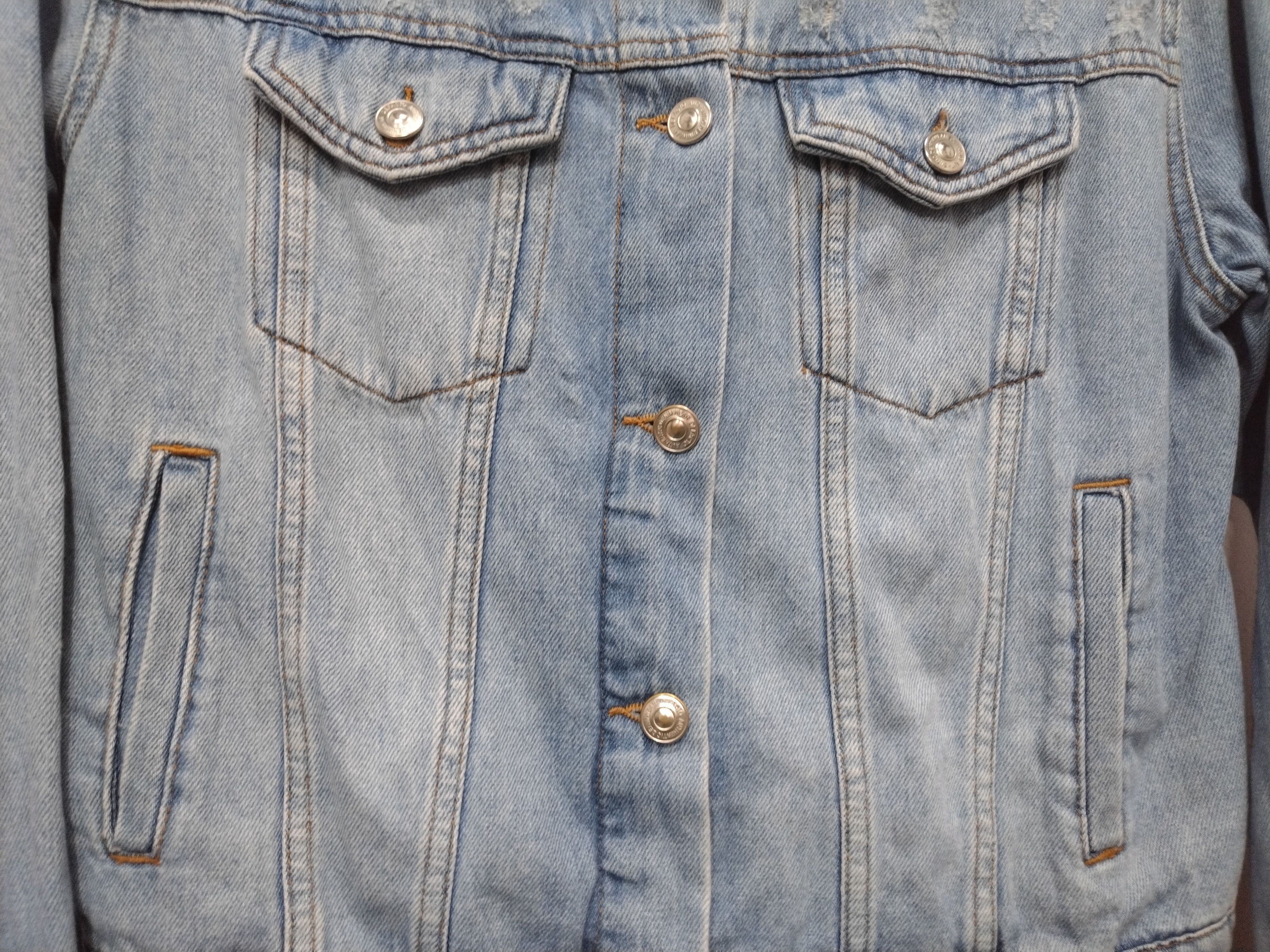 Seditionaries Vintage Distressed Design embroidered De Facto Denim Jacket Size L / US 10 / IT 46 - 6 Thumbnail