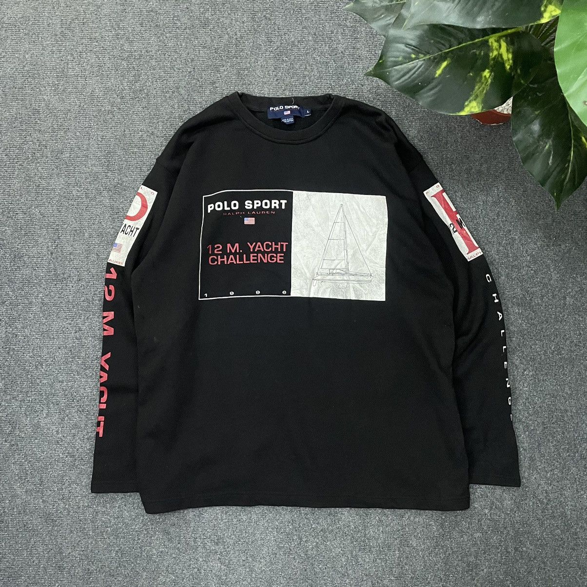 Polo Ralph Lauren × Ralph Lauren × Vintage Vintage Polo RL Sport 12 M Yacht Challenge Sweatshirt Size US L / EU 52-54 / 3 - 1 Thumbnail