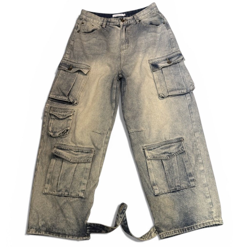 If Six Was Nine 🔥🇯🇵 Japanese Crazy Baggy Unsed.Lab Multi Pocket LGB Jeans Size US 32 / EU 48 - 1 Thumbnail