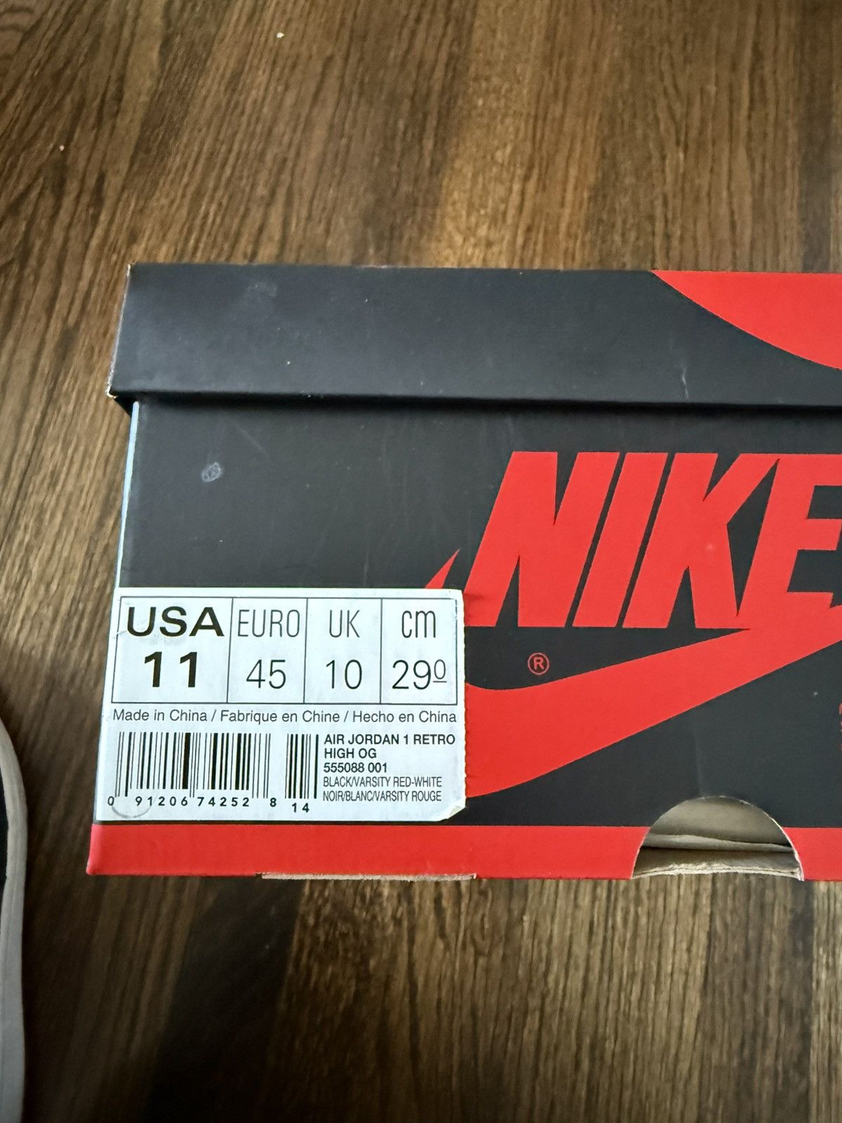 Jordan Brand Jordan 1 bred 2016 Size US 11 / EU 44 - 15 Thumbnail