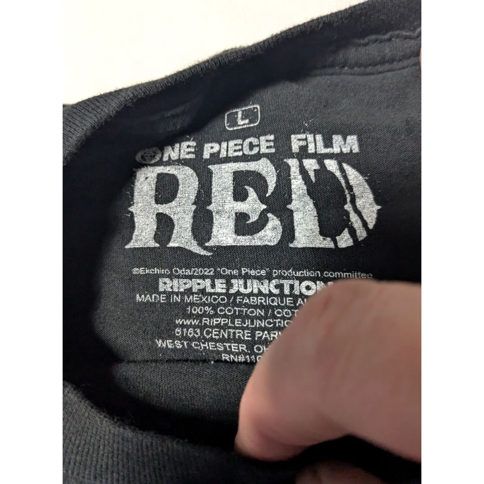 Ripple Junction One Piece Film RED Monkey D. Luffy Men Large Black Ripple Junction T-Shirt Size US L / EU 52-54 / 3 - 5 Thumbnail