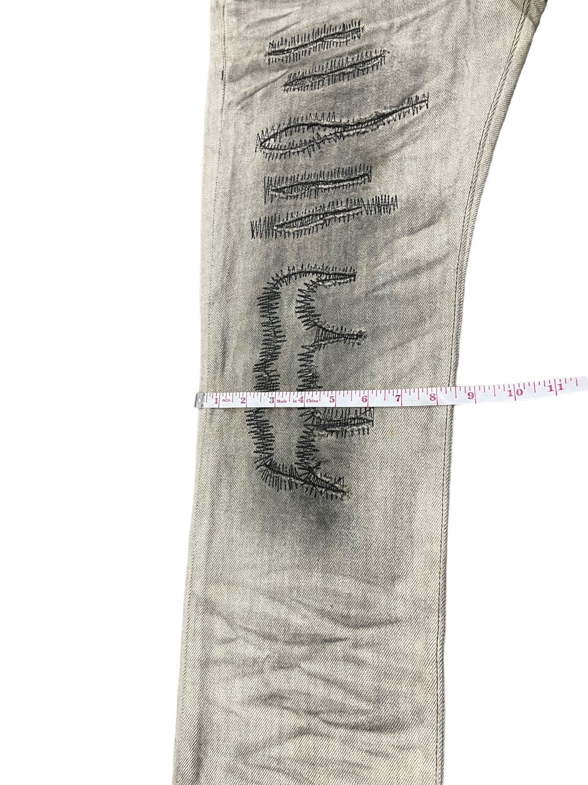 semanticdesign Vintage Semantic Design Style Flare Jeans ! Rare Design Size US 31 - 16 Thumbnail
