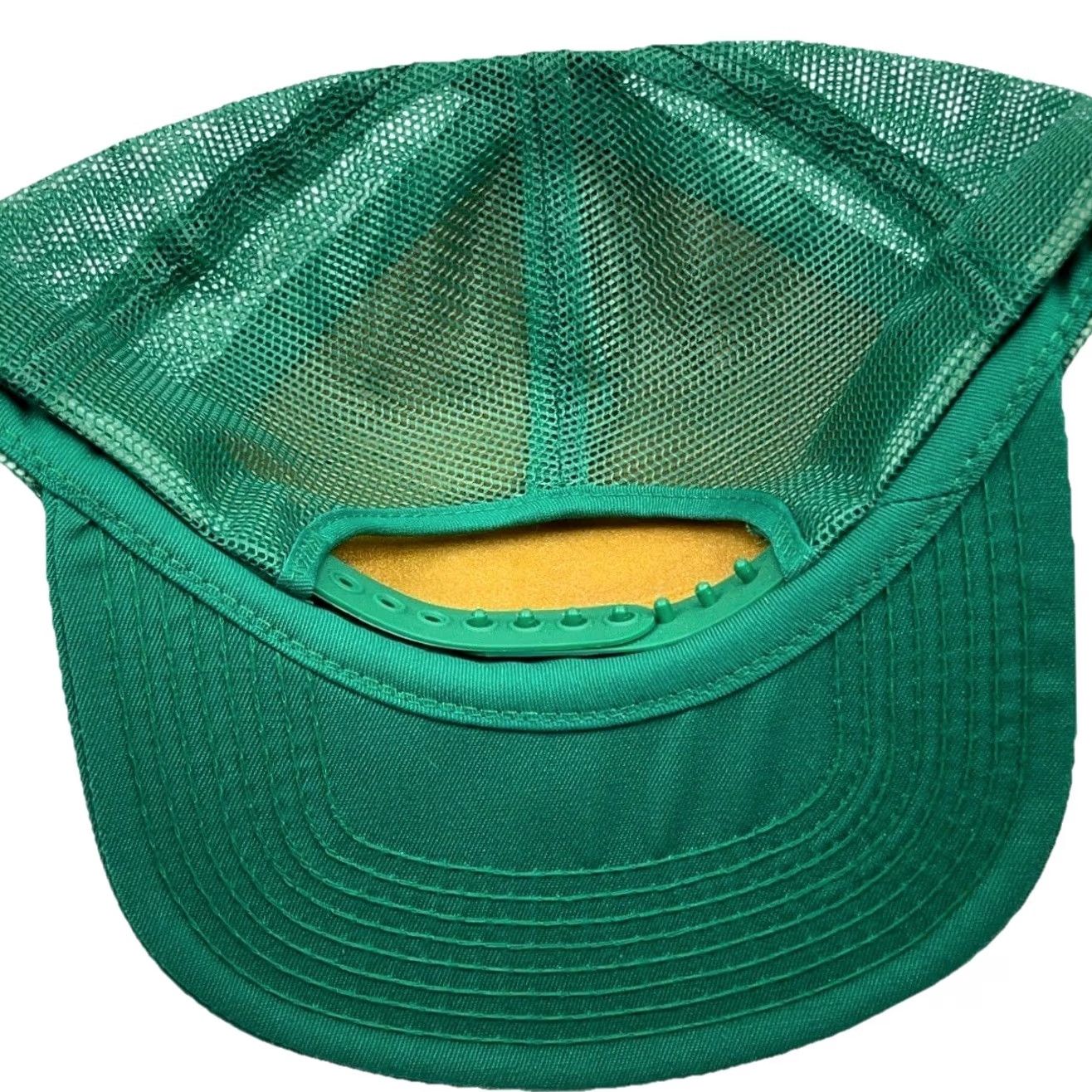 Coal VINTAGE AB Emblems Caps Coal Mining Trucker Hat Cap Snap Back 80s USA Safety Award Patch Green Adult Adjustable Mens Size ONE SIZE - 4 Thumbnail
