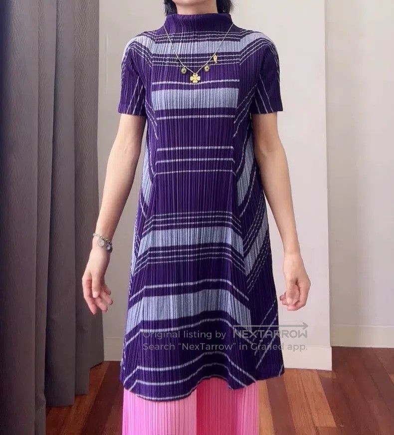 Issey Miyake Issey Miyake Purple Top Size L / US 10 / IT 46 - 1 Thumbnail