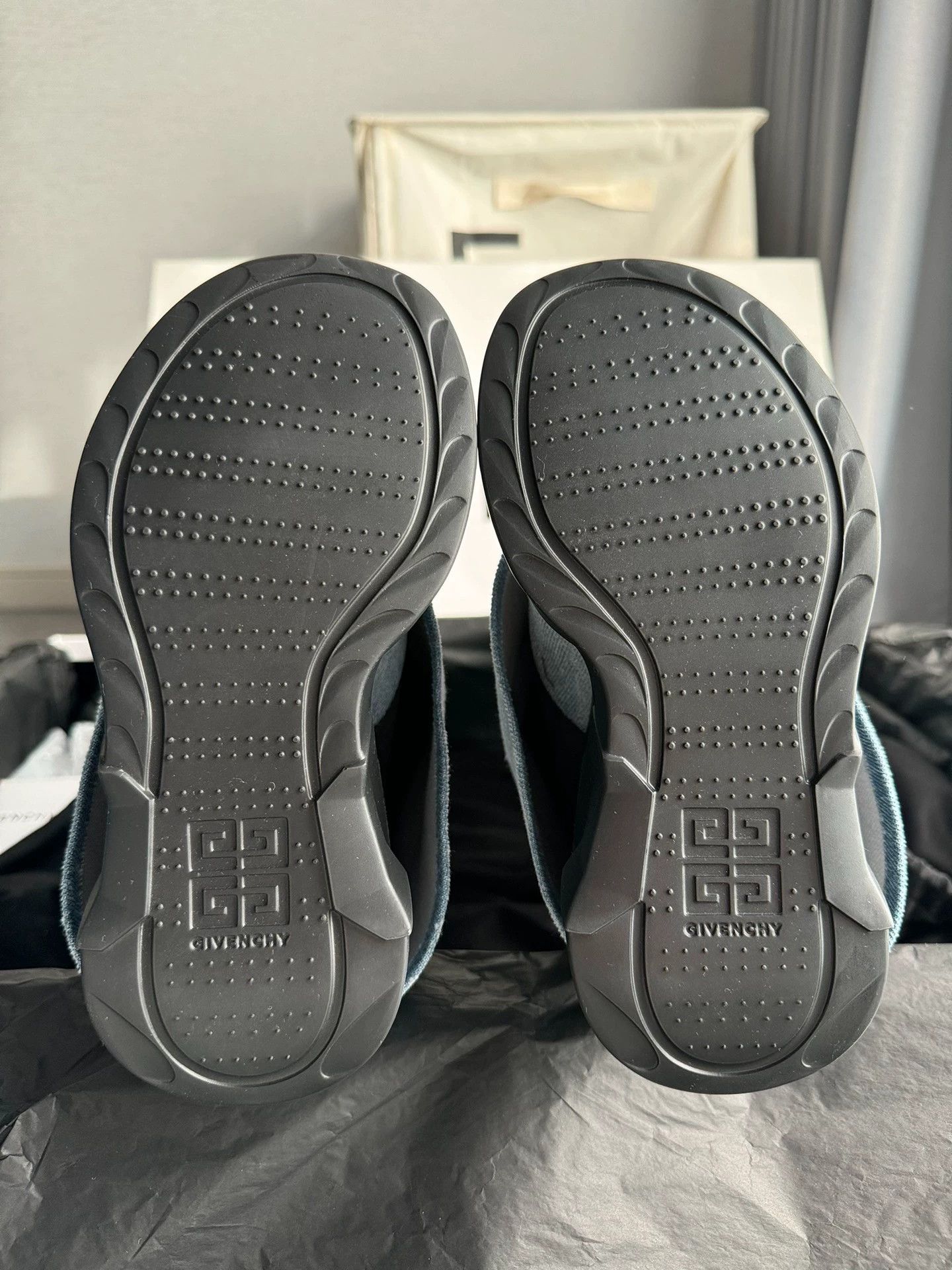 Givenchy Givenchy Shark Lock Long Denim Blue Boots Size US 5.5 / IT 35.5 - 4 Thumbnail