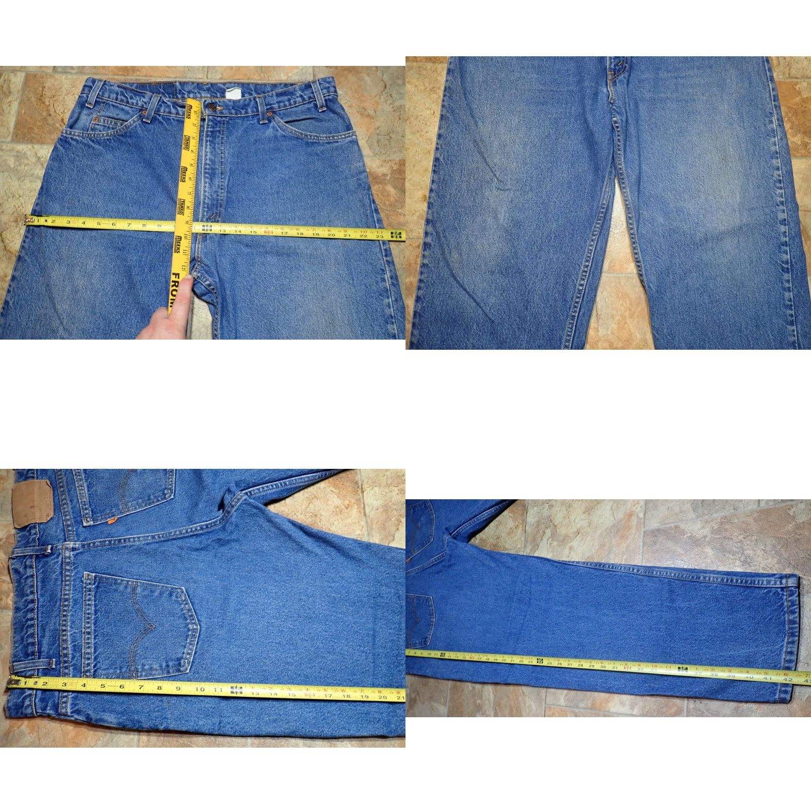 Levi's VINTAGE 80s Levi's 550 Orange Tab Jeans Blue Denim Relaxed Tapered Mens 38x31 USA Size US 38 / EU 54 - 8 Thumbnail
