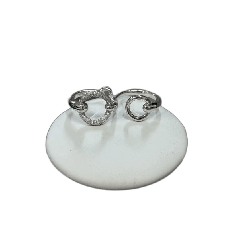 Hermes Hermes Double Light Platinum Ring-2506 Size ONE SIZE - 1 Thumbnail