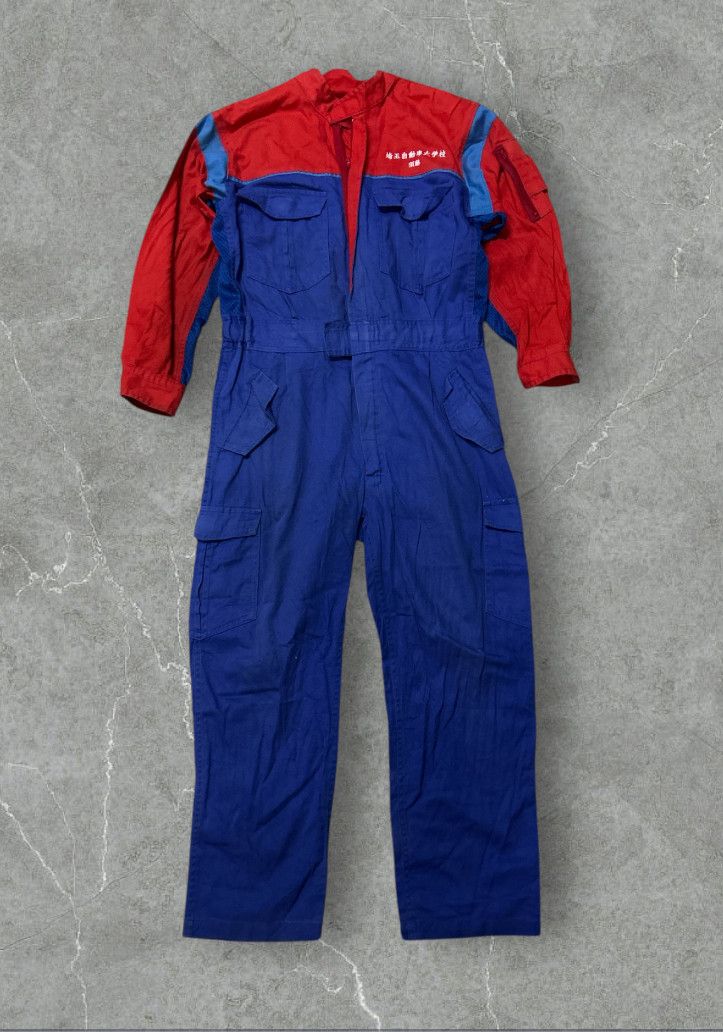 Japanese Brand Vintage Saitama Institute Of Automotive Technology Overall Size US 34 / EU 50 - 4 Thumbnail