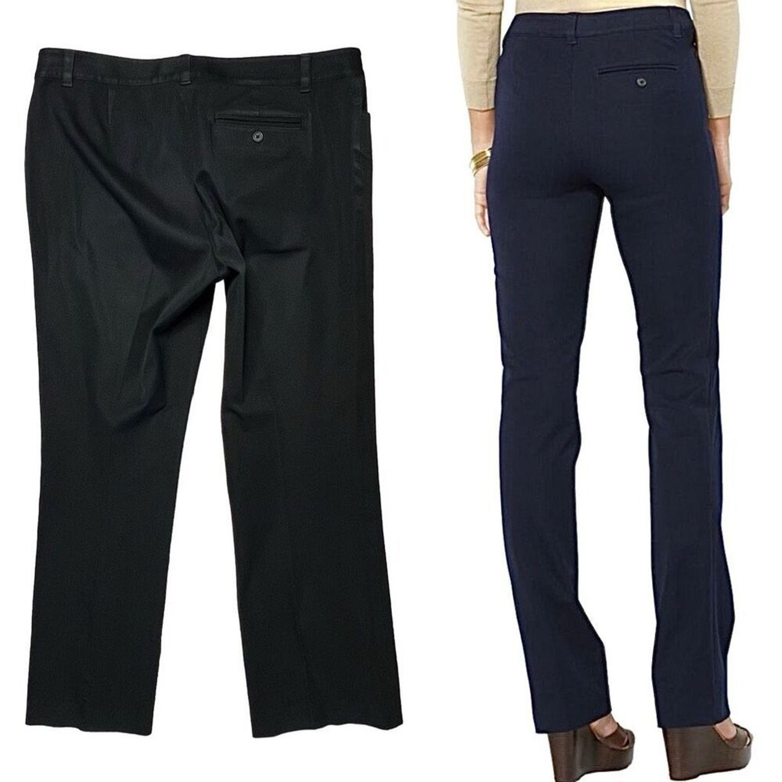 Ralph Lauren Ralph Lauren Adelle Stretch Dress Petite Pants Black 14P Size 36" / US 14 / IT 50 - 8 Thumbnail