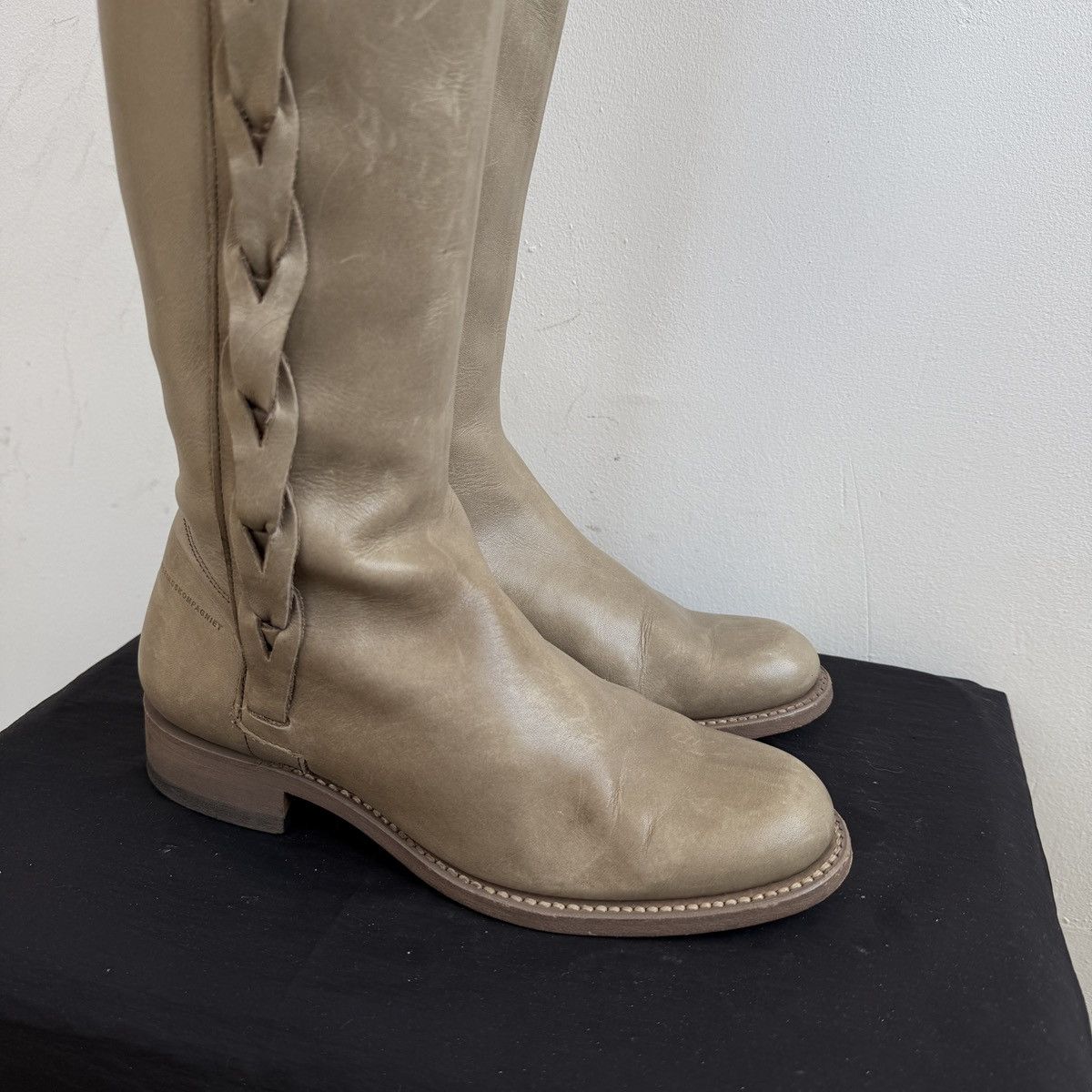MDK × Vintage MDK Munderingskompagniet Leather Knee High Boots Size US 5.5 / IT 35.5 - 3 Thumbnail