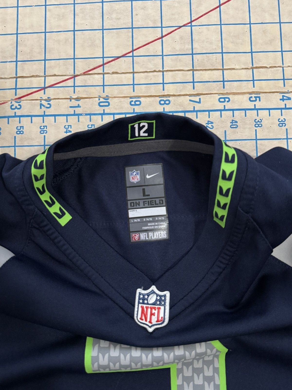 NFL × Nike Youth Large Nike Russell Wilson Seahawks Jersey Navy Size US S / EU 44-46 / 1 - 6 Thumbnail